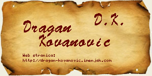Dragan Kovanović vizit kartica